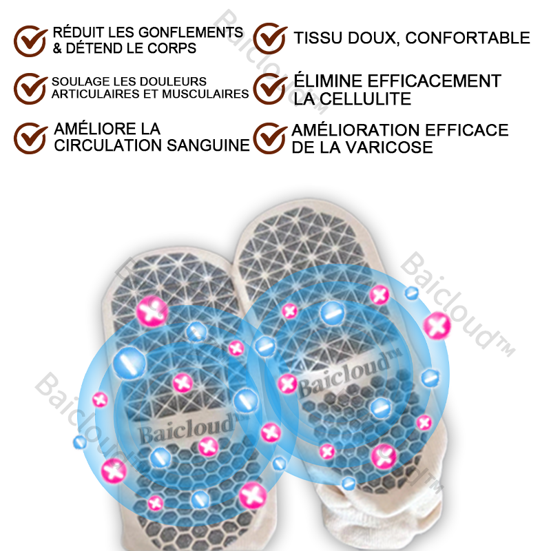 Vente du dernier jour à 50% de réduction🎁 Baicloud™ PulseGrid Chaussettes Ioniques Tourmaline🎁